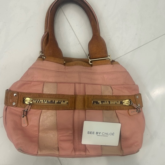 See By Chloe Day Tripper Pink and Tan Bag - Picture 14 of 15